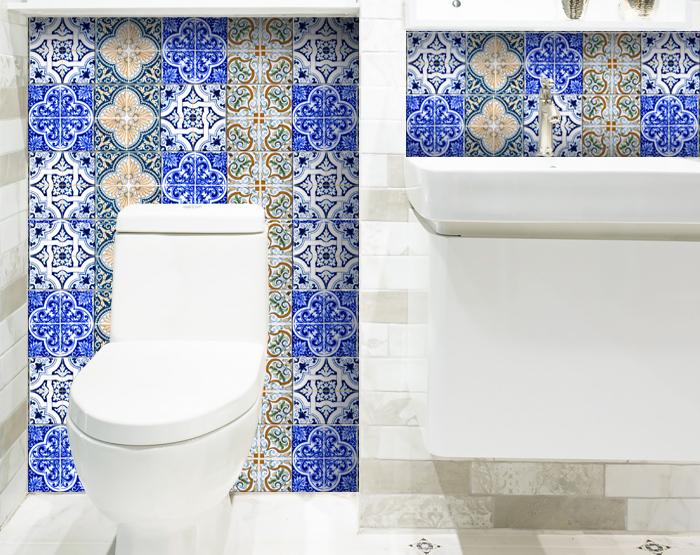 5" X 5" Bella Mix Mosaic Removable Peel and Stick Tiles