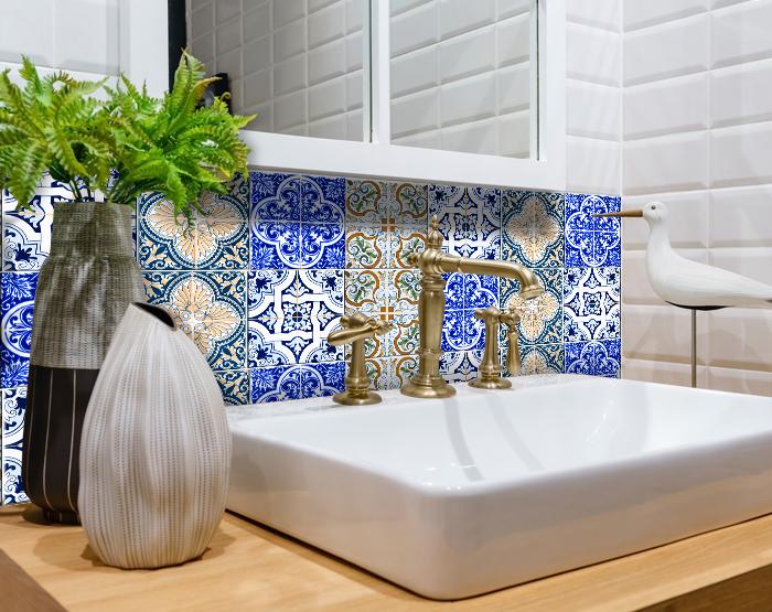 6" X 6" Bella Mix Mosaic Removable Peel and Stick Tiles