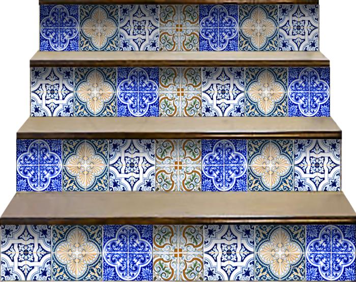 7" X 7" Bella Mix Mosaic Removable Peel and Stick Tiles