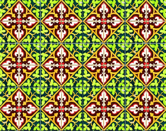 8" X 8" Green Leva Removable Peel and Stick Tiles