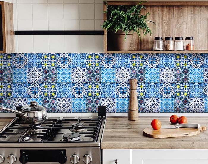 6" X 6" Greta Multi Mosaic Peel and Stick Tiles