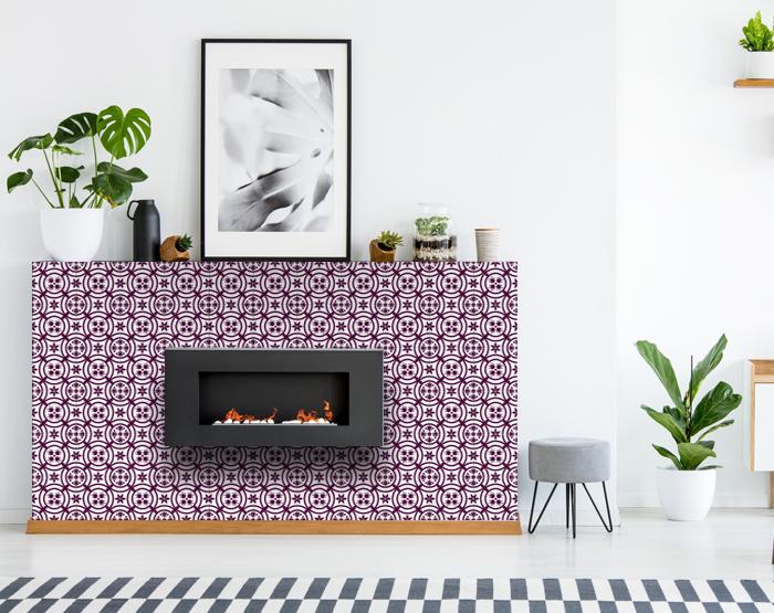 Merlot Lisa Removable Peel and Stick Tiles - 6" x 6"