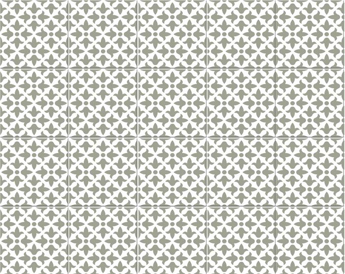 4" X 4" Sage Gray Fleur Removable Peel And Stick Tiles