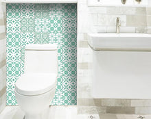 Light Green And White Geo Peel and Stick Removable Tiles - 6