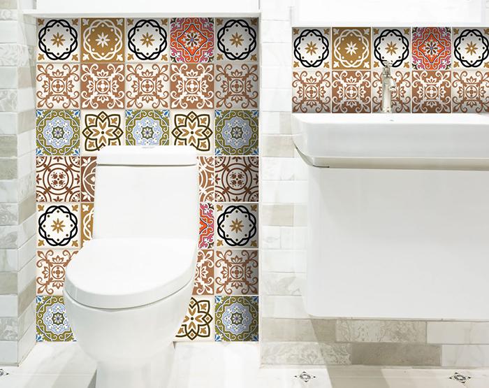 5" x 5" Snickerdoodle Mosaic Pop Peel and Stick Removable Tiles