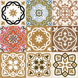 6" x 6" Snickerdoodle Mosaic Pop Peel and Stick Removable Tiles