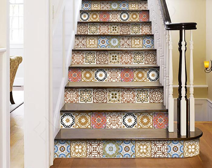 8" x 8" Snickerdoodle Mosaic Pop Peel and Stick Removable Tiles