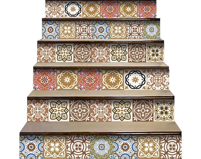 8" x 8" Snickerdoodle Mosaic Pop Peel and Stick Removable Tiles