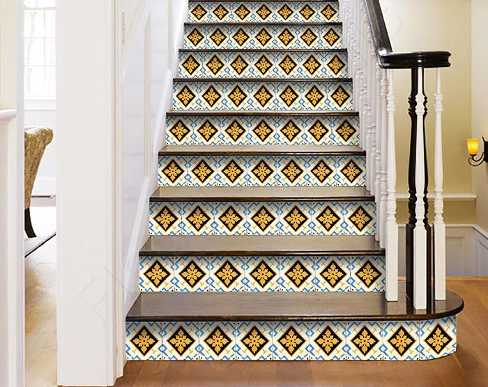 4" x 4" Gold Snowflake Peel and Stick Removable Tiles