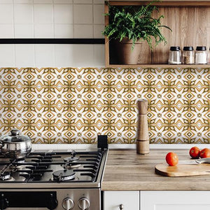 7" x 7" Papaya Peel and Stick Removable Tiles