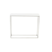 Modern White Gloss and Chrome Console Table