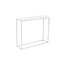 Modern White Gloss and Chrome Console Table