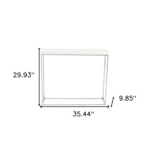 Modern White Gloss and Chrome Console Table