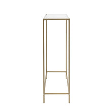 Minimalist Clear Glass and Gold Console Table