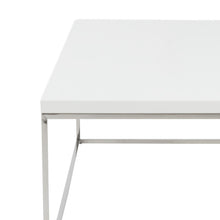 Mesa de Centro Blanco y Cromo Alto Brillo