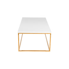 White and Gold High Gloss Coffee Table