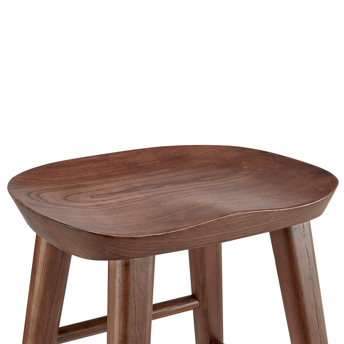 26" Dark Brown Solid Wood Counter Stool