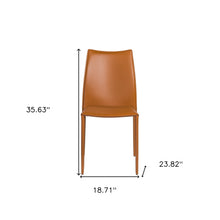 Set of Two Premium All Terra Cotta Stacking Dining Chairs