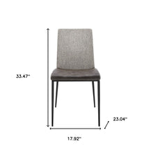 Set of Two Gray and Light Gray Stainless Steel Chairs