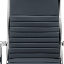 Executive Blue and Chrome High Back Office Chair