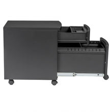 Black Two Drawer Rolling Filing Cabinet