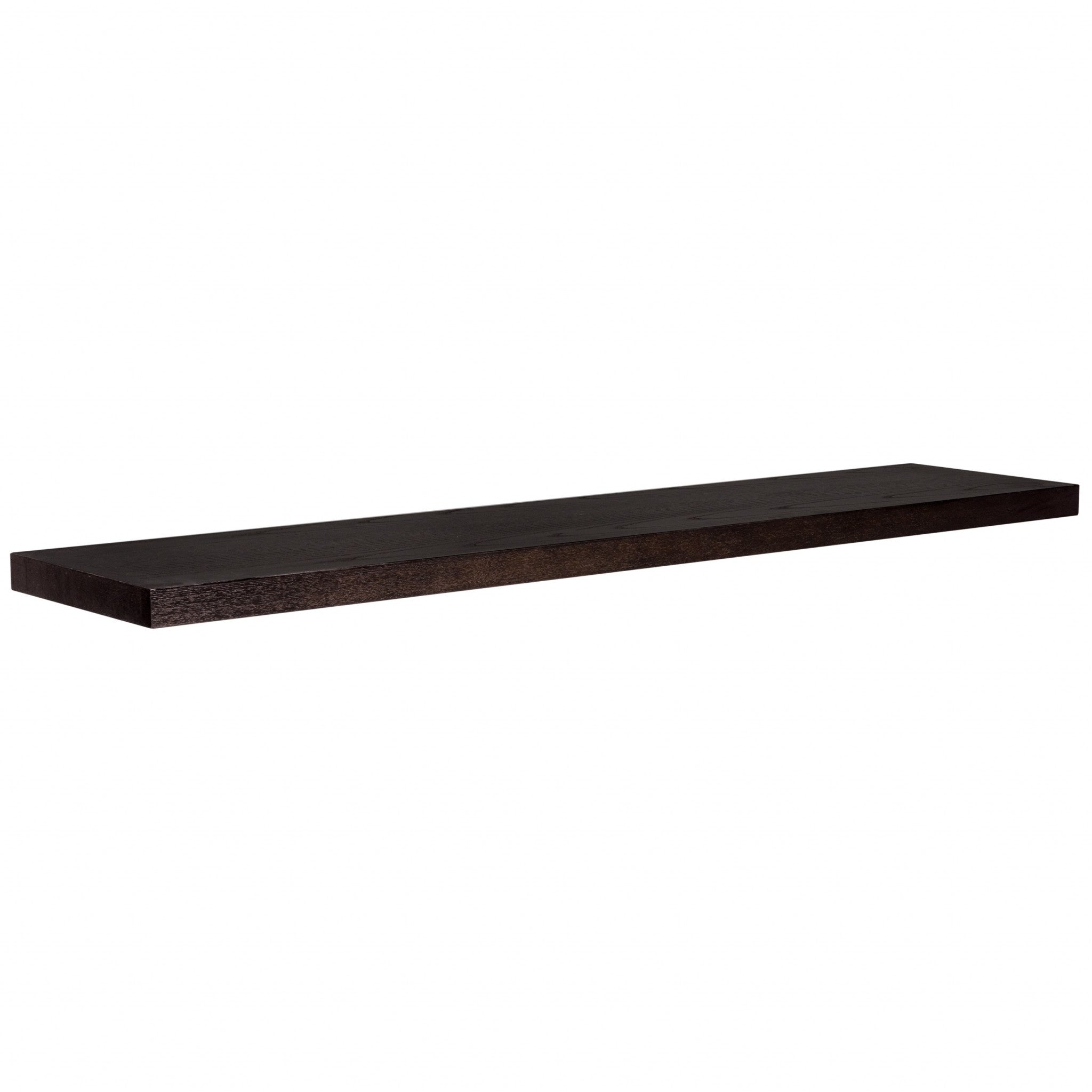 75" Dark Espresso Brown Wooden Floating Shelf