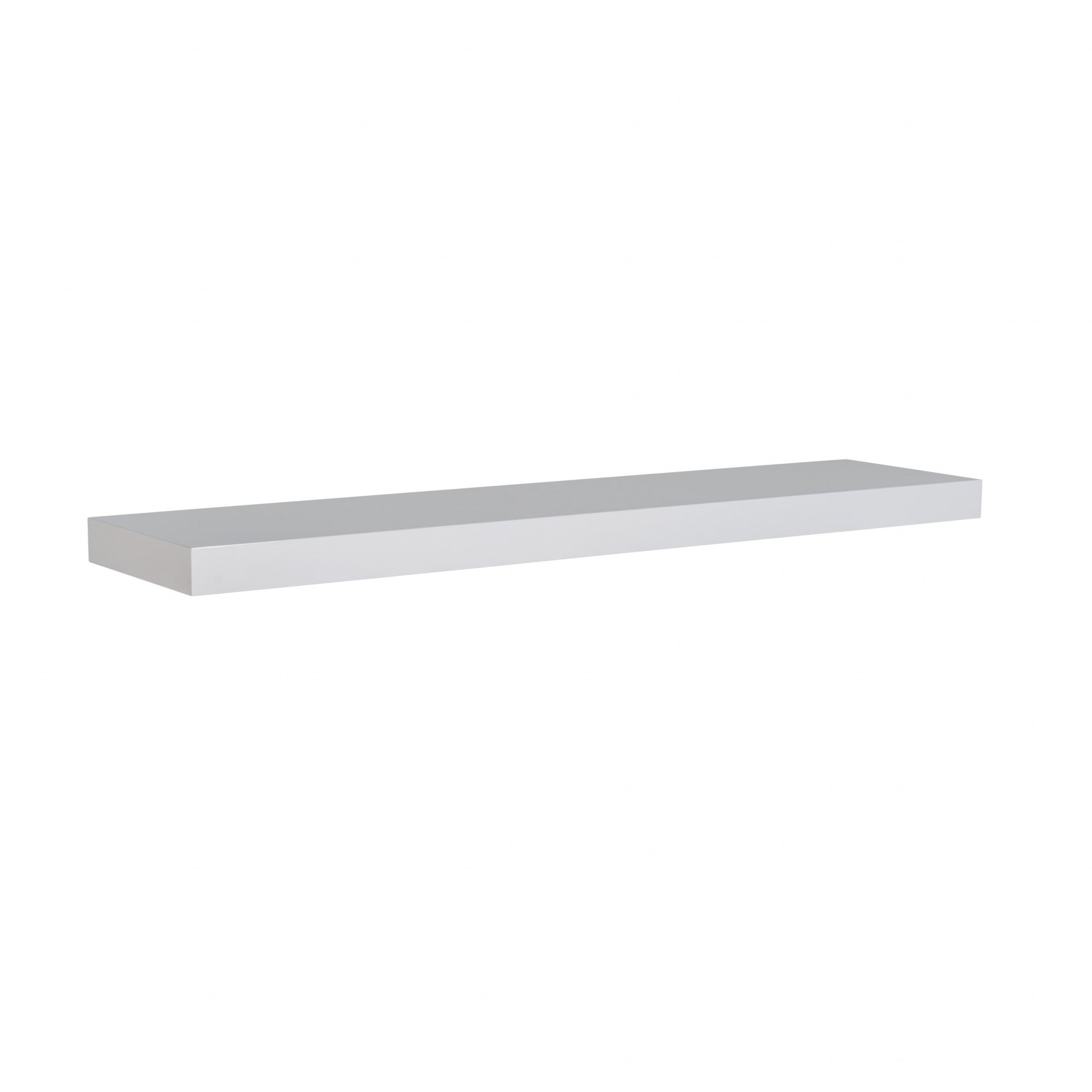 43" White Wooden Floating Shelf