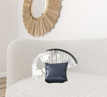 Set of 2 Navy Geometric and Solid Throw Pillows