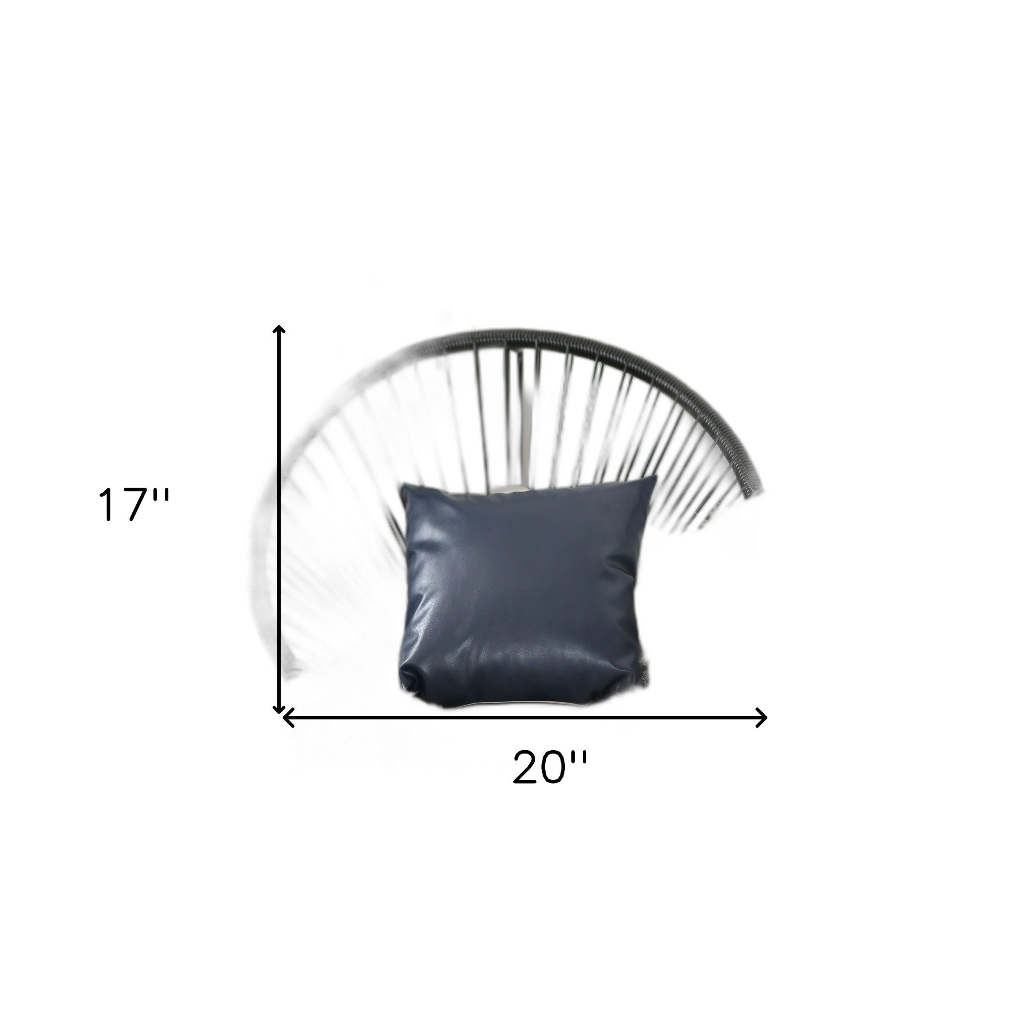 Set of 2 Navy Geometric and Solid Throw Pillows