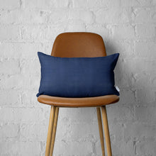 Juego de 2 fundas de almohada Boho blancas y azul marino