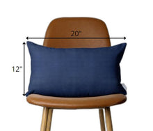 Juego de 2 fundas de almohada Boho blancas y azul marino