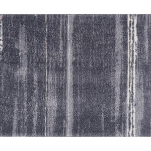 2' x 3' Shades of Gray Brushstokes Washable Floor Mat