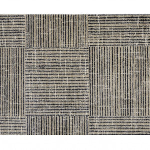 2' x 3' Modern Geo Lines in Squares Washable Floor Mat