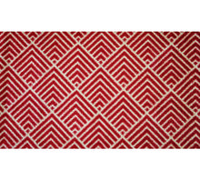 2' x 4' Deep Red and Tan Arrow Geo Washable Floor Mat