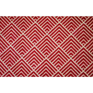 2' x 4' Deep Red and Tan Arrow Geo Washable Floor Mat