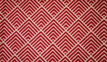 2' x 4' Deep Red and Tan Arrow Geo Washable Floor Mat