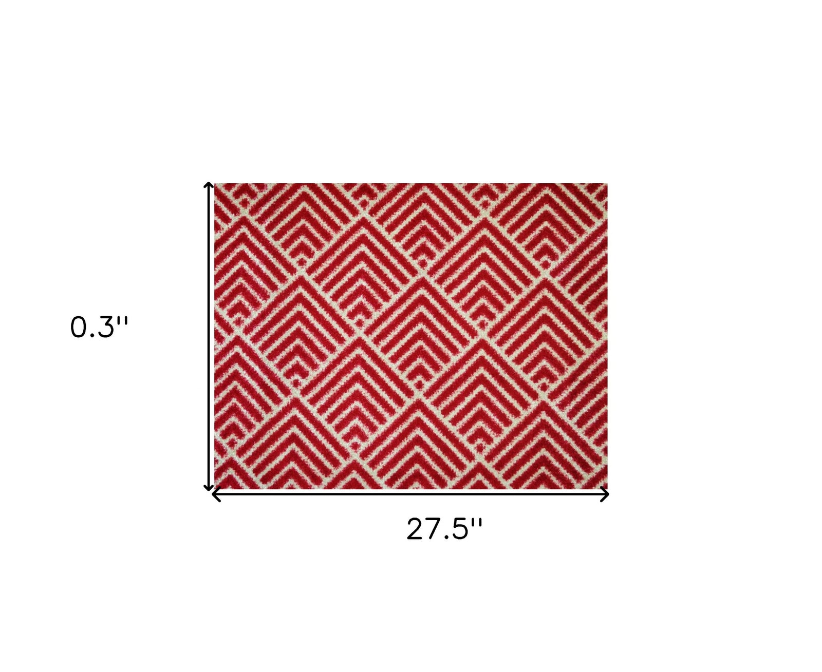 2' x 3' Deep Red and Tan Arrow Geo Washable Floor Mat