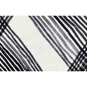 2' x 4' Black and Gray Abstract Arrow Washable Floor Mat