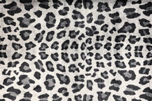 2' x 6' Black and Gray Cheetah Washable Runner Rug