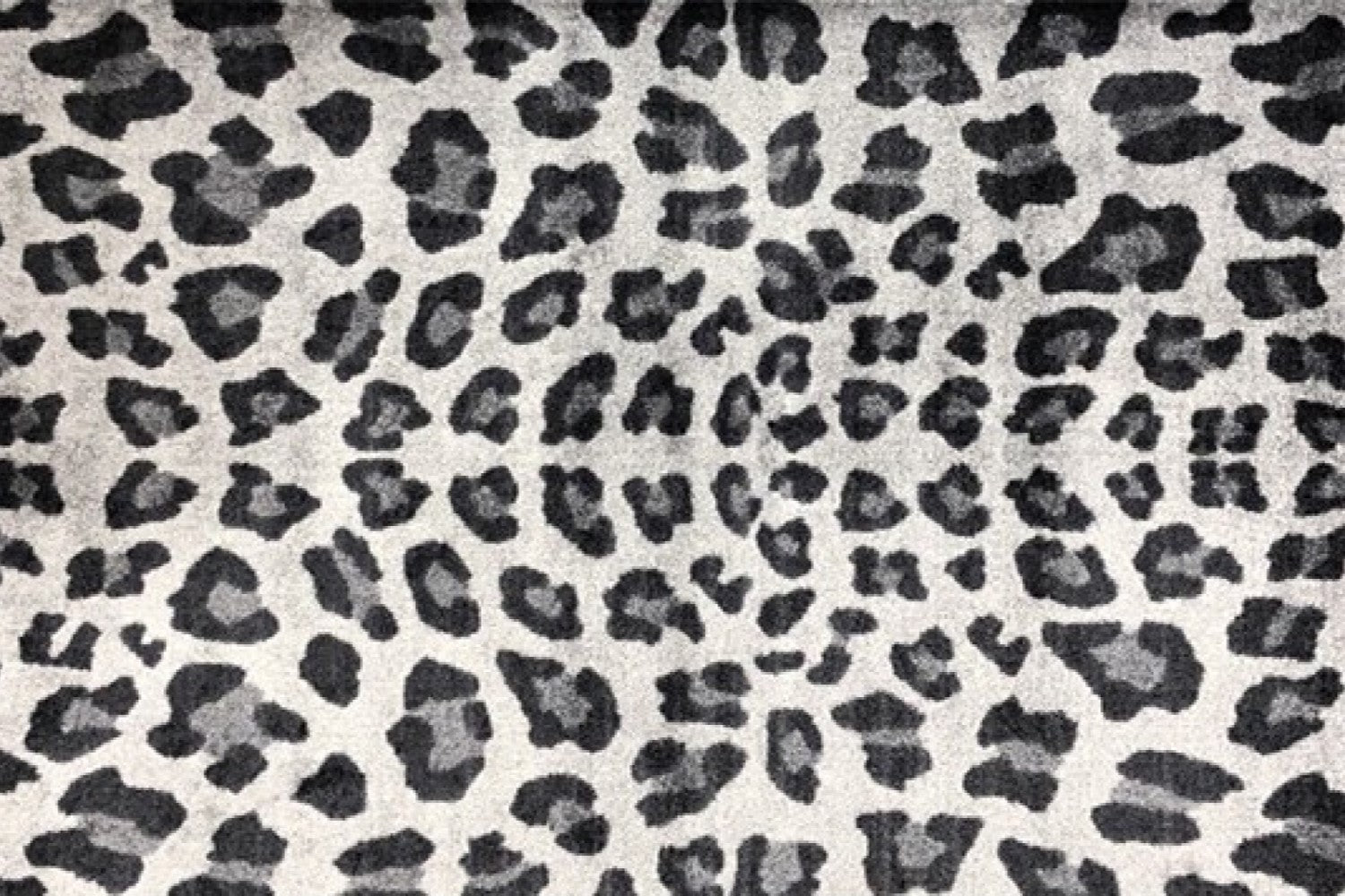 2' x 6' Black and Gray Cheetah Washable Runner Rug
