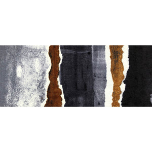 2' x 6' Gray and Brown Abstract Southwest Washable Runner Rug