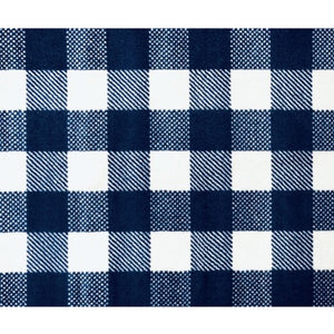 2' x 4' Navy and White Buffalo Plaid Washable Floor Mat