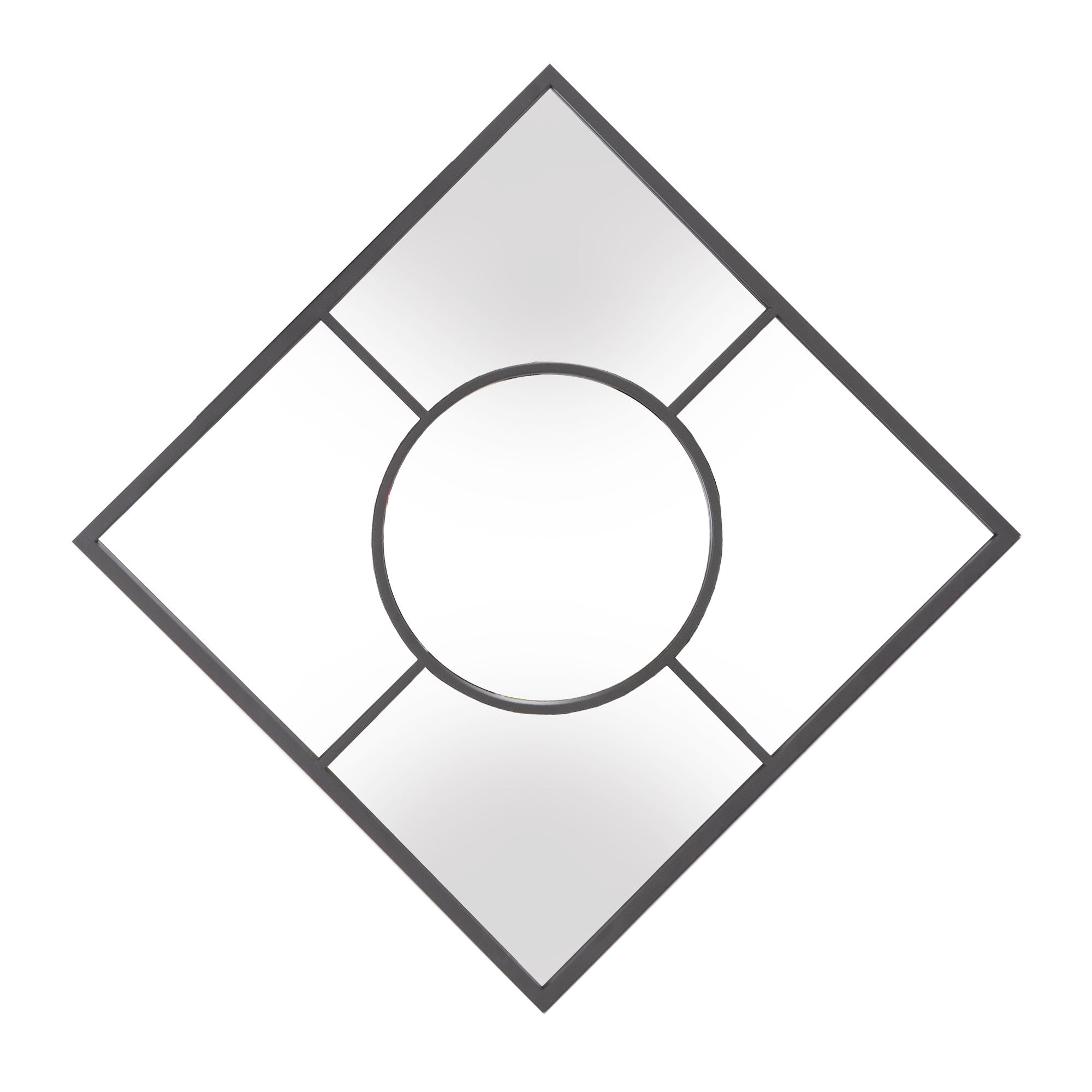 石墨幾何設計方形金屬壁鏡