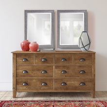 Espejo rectangular de madera sintética gris cálido