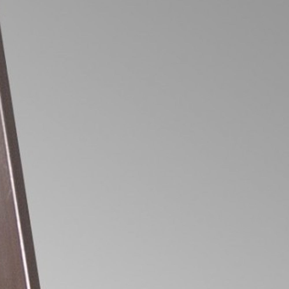 Elegante espejo de pie rectangular de longitud completa de latón cepillado