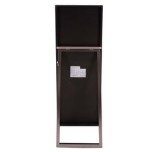 Elegante espejo de pie rectangular de longitud completa de latón cepillado