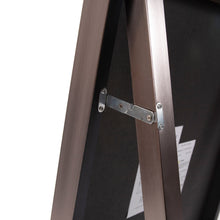 Elegante espejo de pie rectangular de longitud completa de latón cepillado