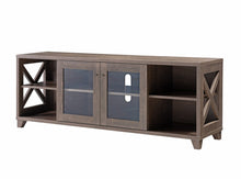 Modern Rustic Walnut Oak TV Console Cabinet