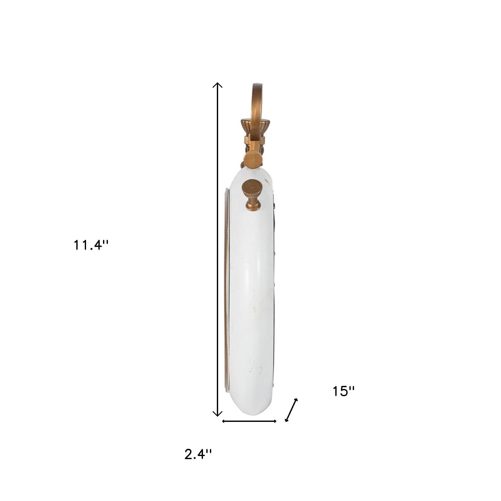 White and Gold Pocket Styled Vintage Wall Clock