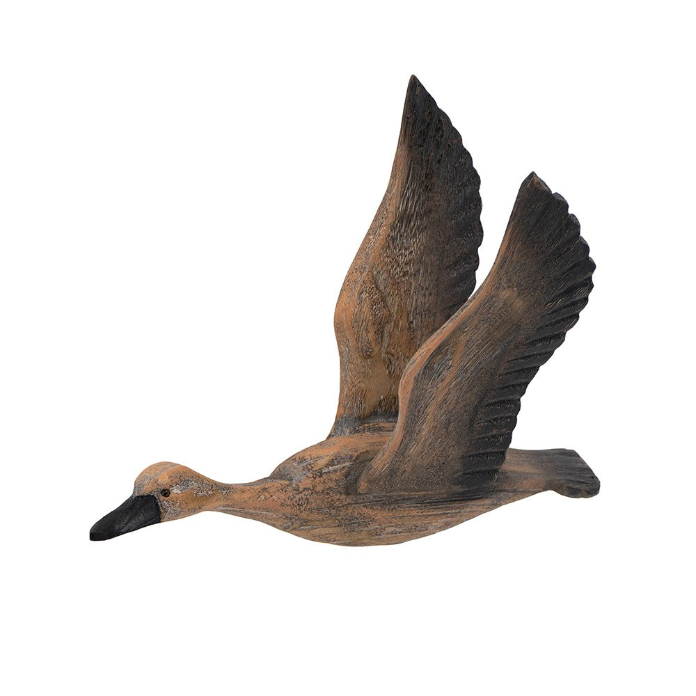 Set of Three Flying Geese Carved Wood 3D Wall Art